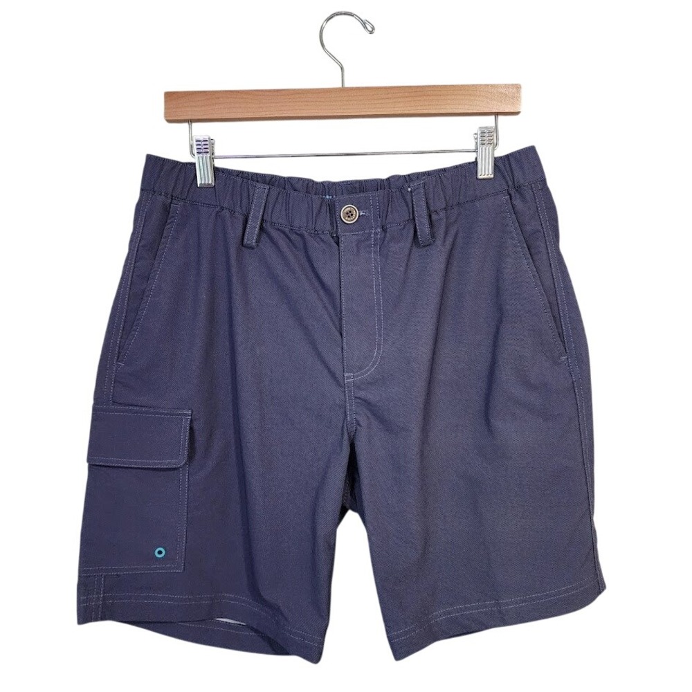 TORY RICHARD Hybrid Swim Trunks Cargo Pocket‎ Ink Blue Beach Mens 32